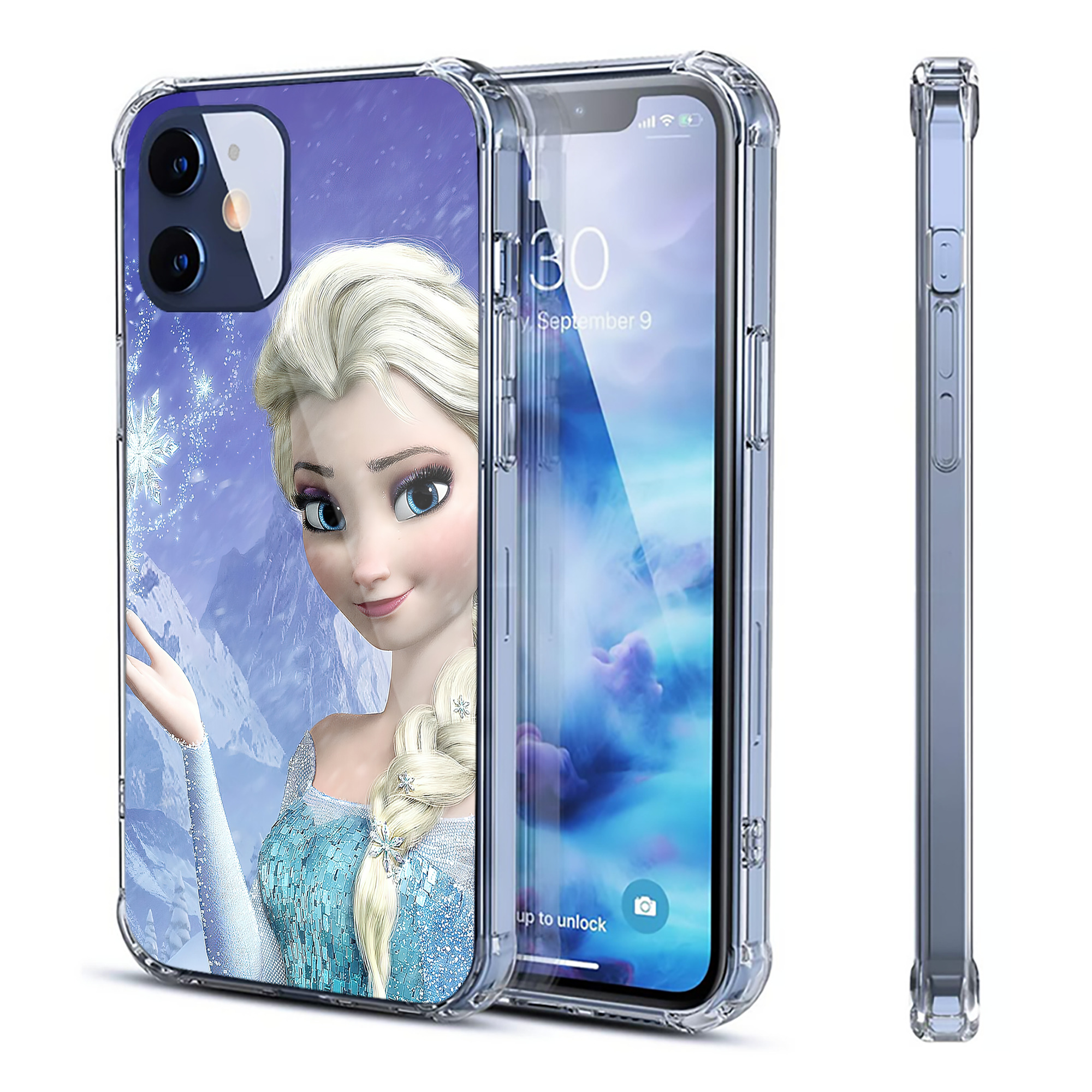 （画像用） アナと雪の女王 アンナ エルサ Frozen Anna Elsa 【iPhone 12シリーズ対応】透明スマホケース（クリアソフトケース）